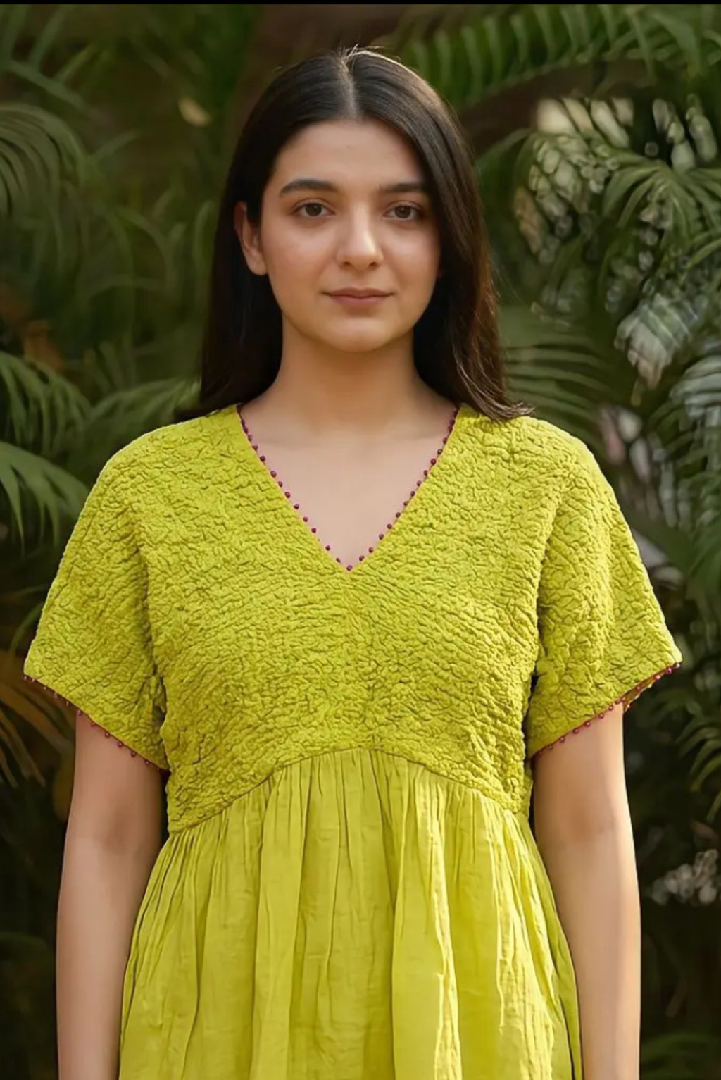 Lime Bloom Top