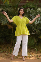 Lime Bloom Top