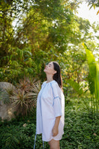 Indigo Trace Cotton Dress