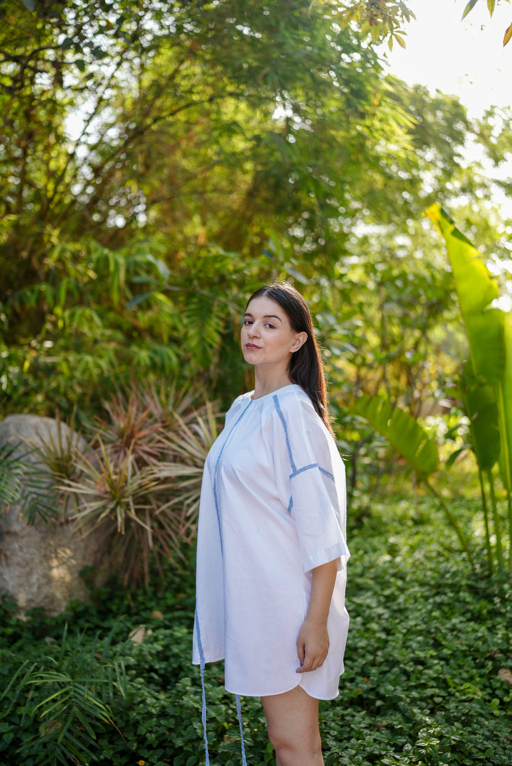 Indigo Trace Cotton Dress