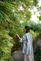 Meadow Stripe Cotton Shirt Dress