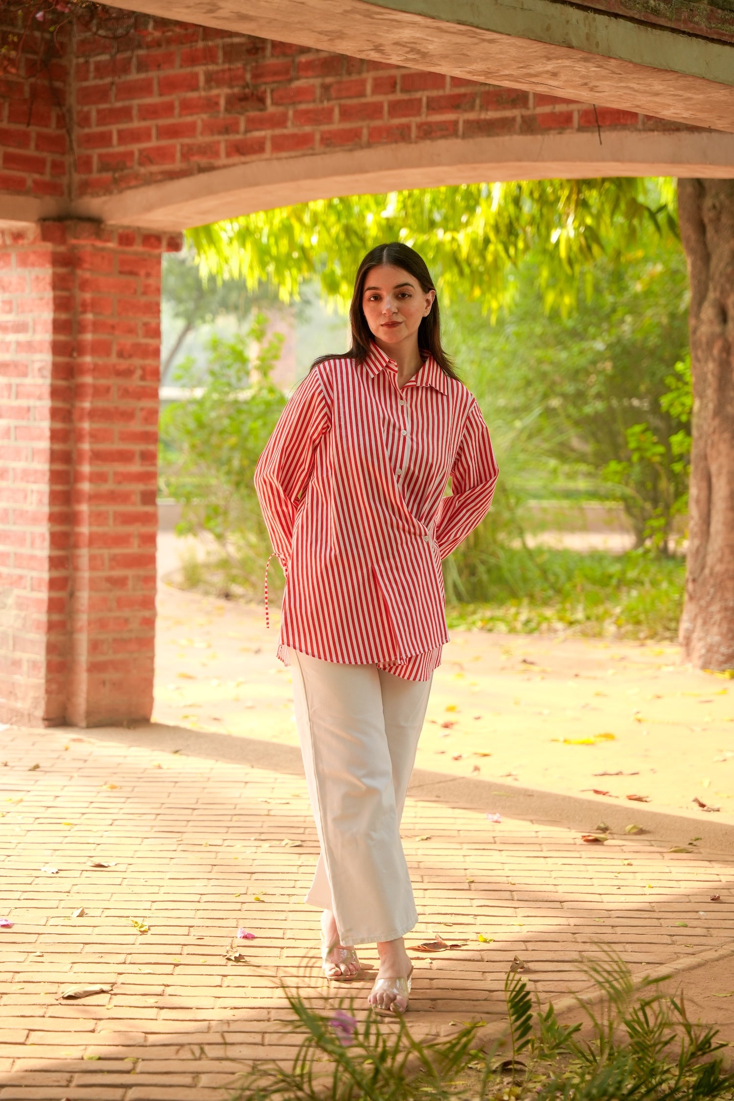 Candy Stripe Cotton Poplin Shirt