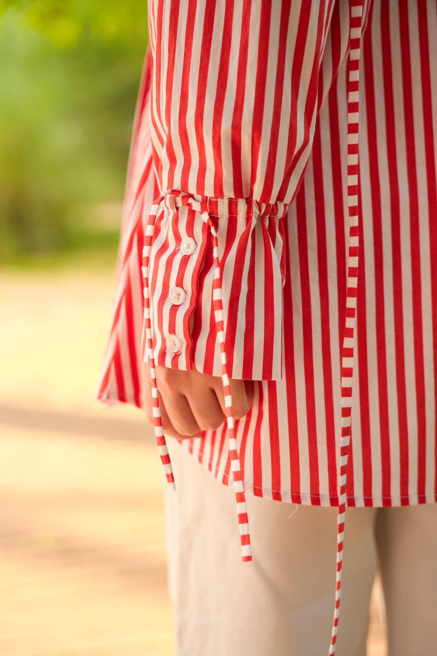 Candy Stripe Cotton Poplin Shirt