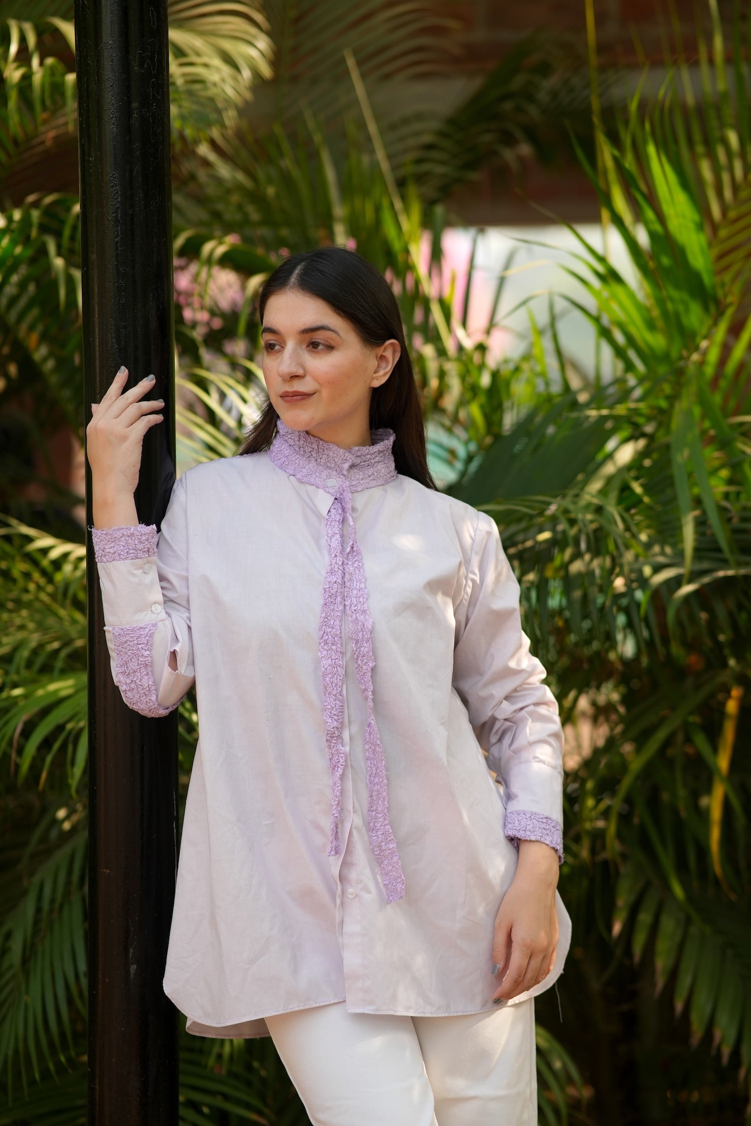 Lilac Cotton Poplin Shirt