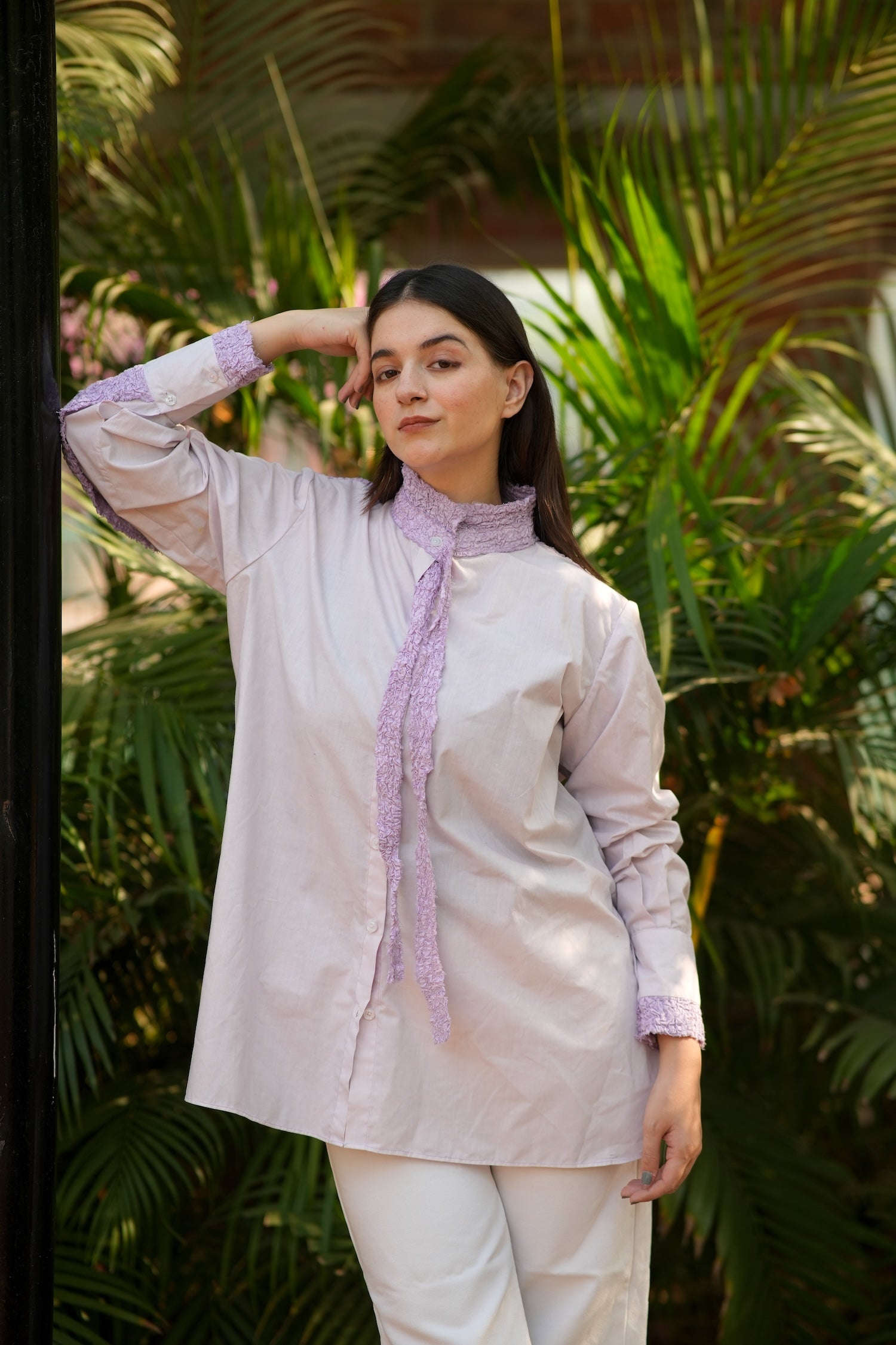 Lilac Cotton Poplin Shirt
