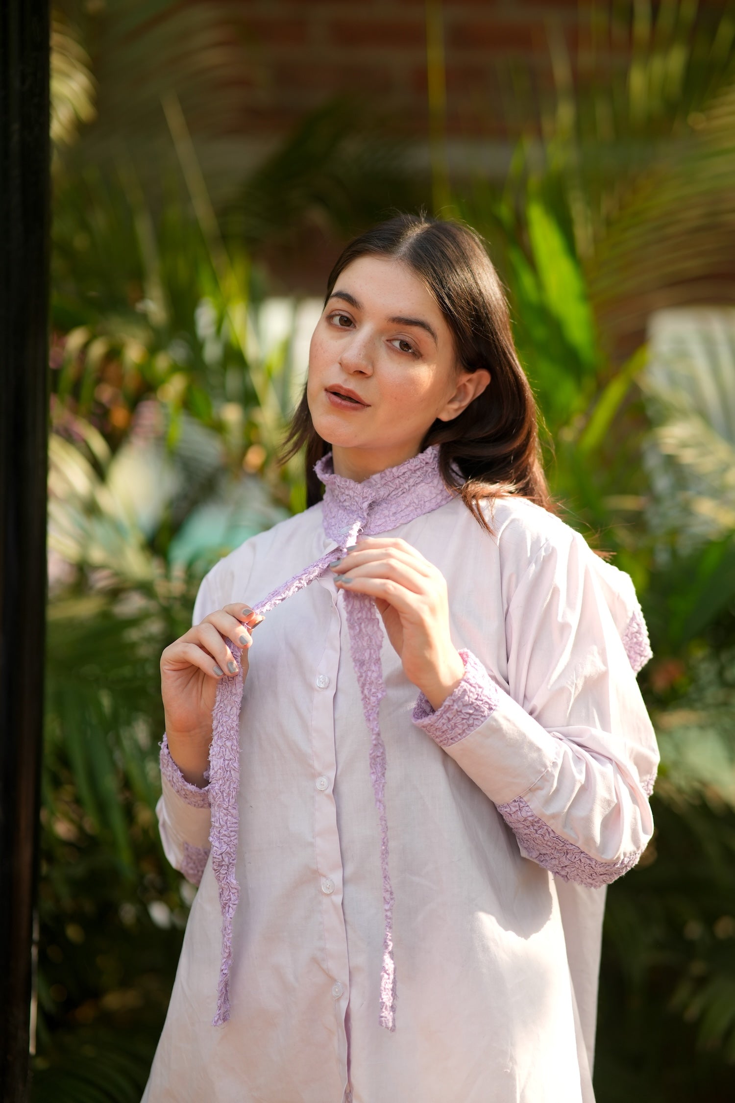 Lilac Cotton Poplin Shirt