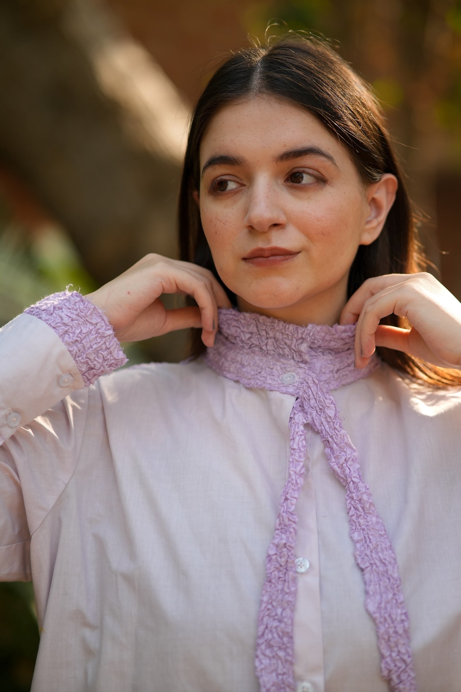 Lilac Cotton Poplin Shirt