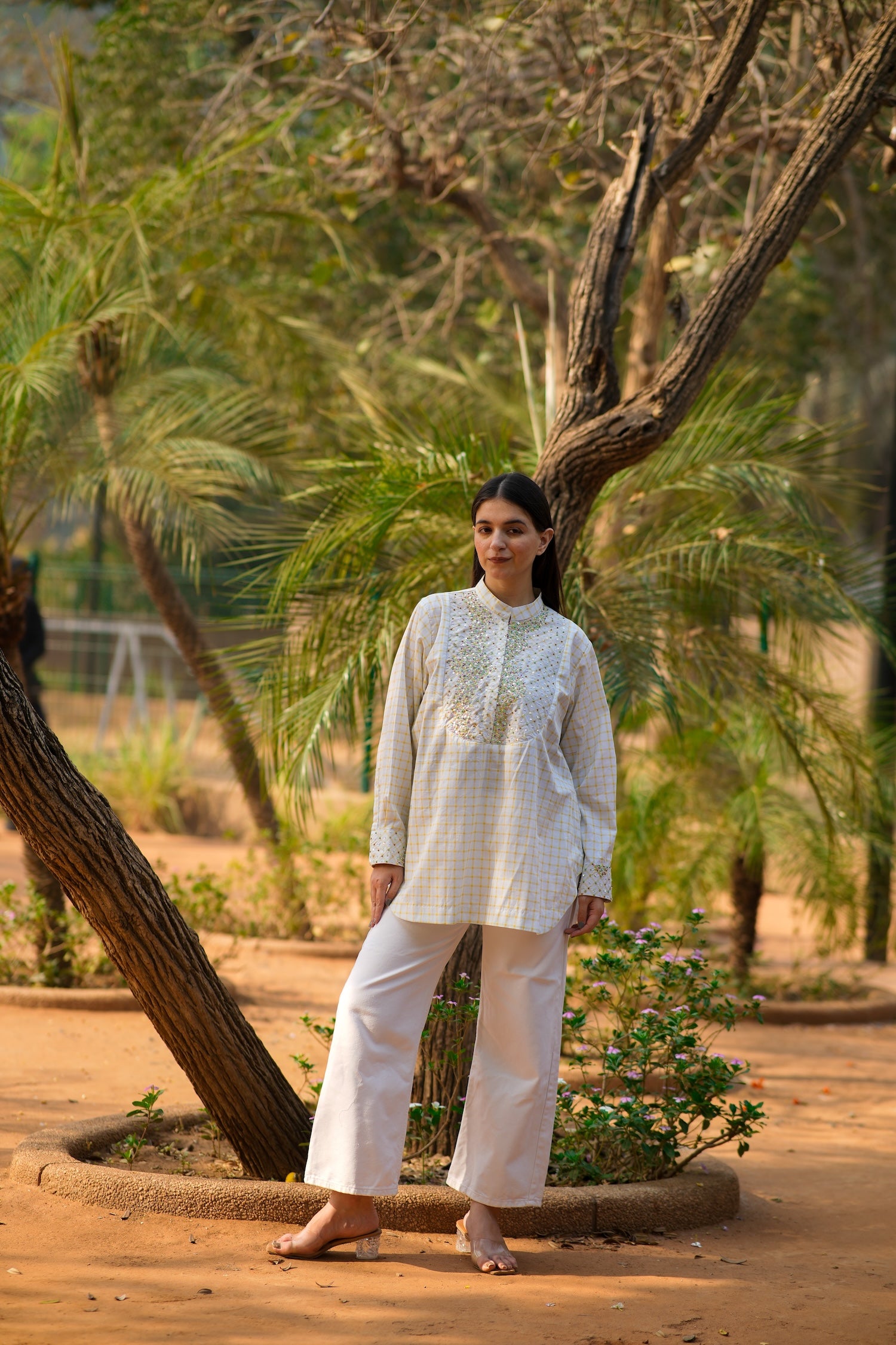 Aurora Check Embellished Shirt