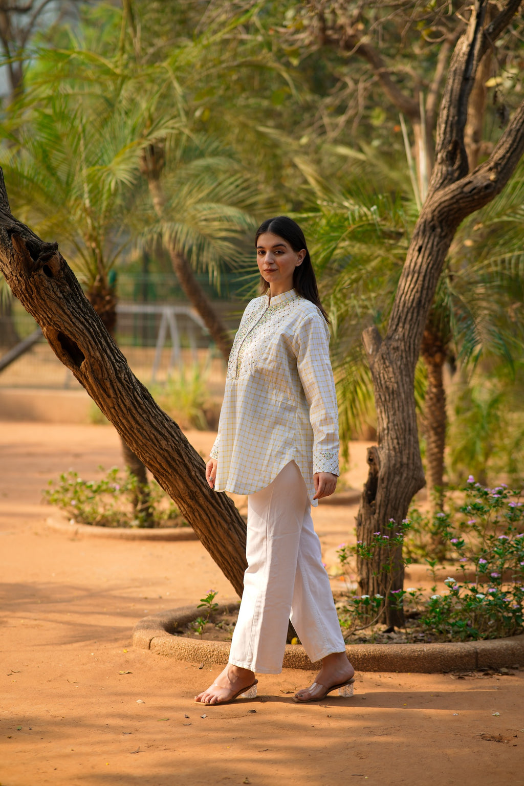 Aurora Check Embellished Shirt