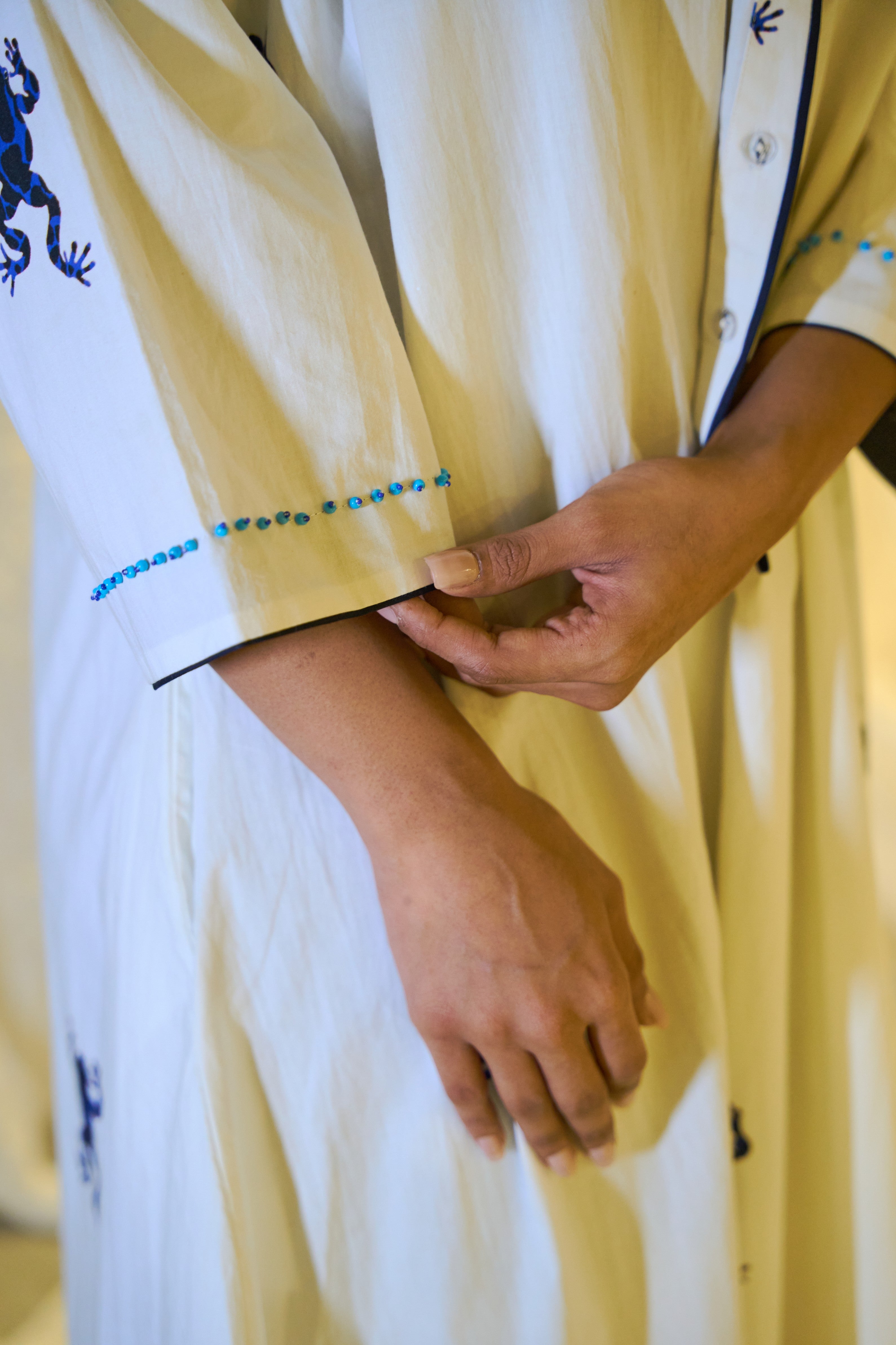 Cotton Beadwork Maxi Dress