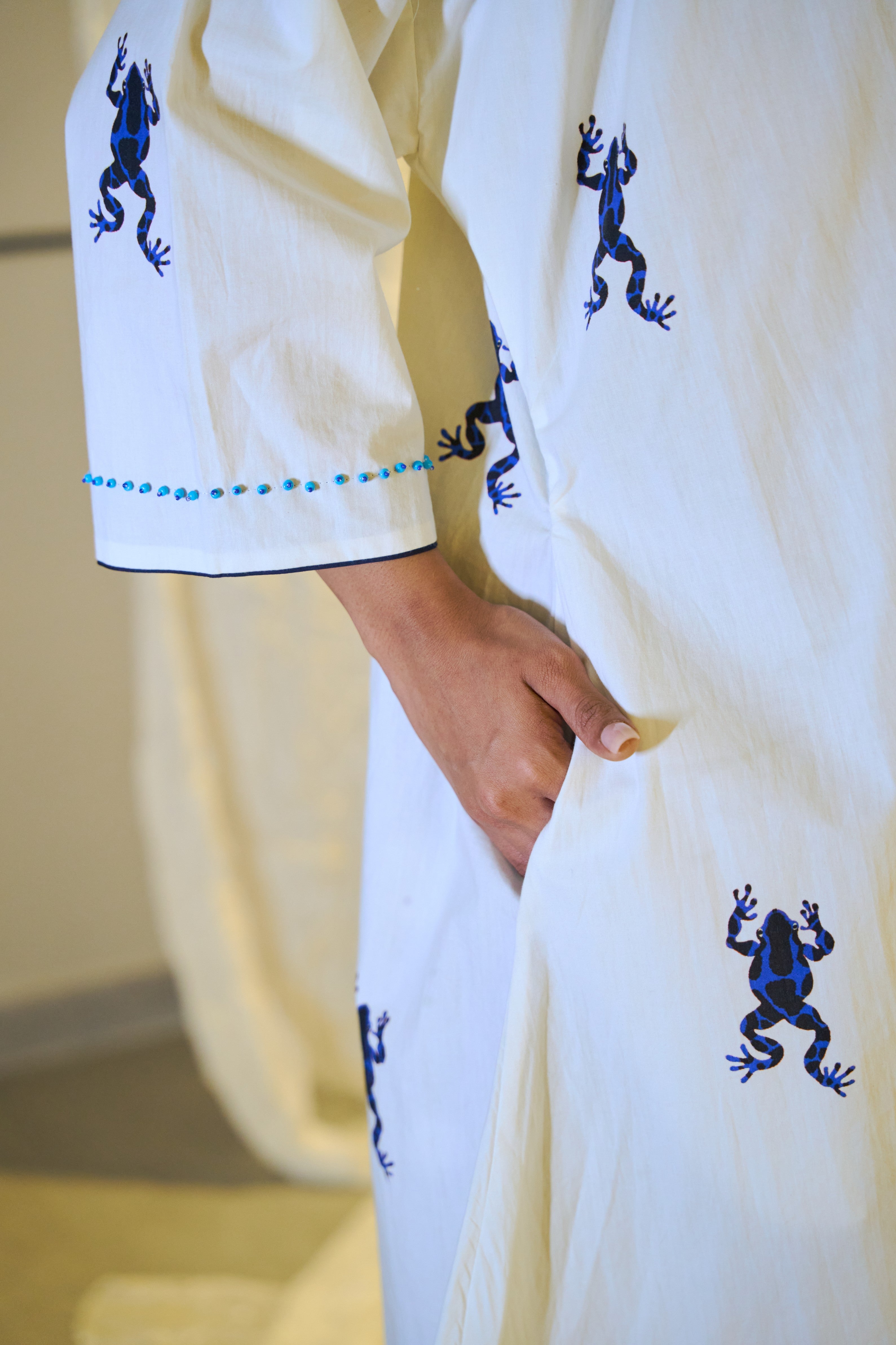 Cotton Beadwork Maxi Dress