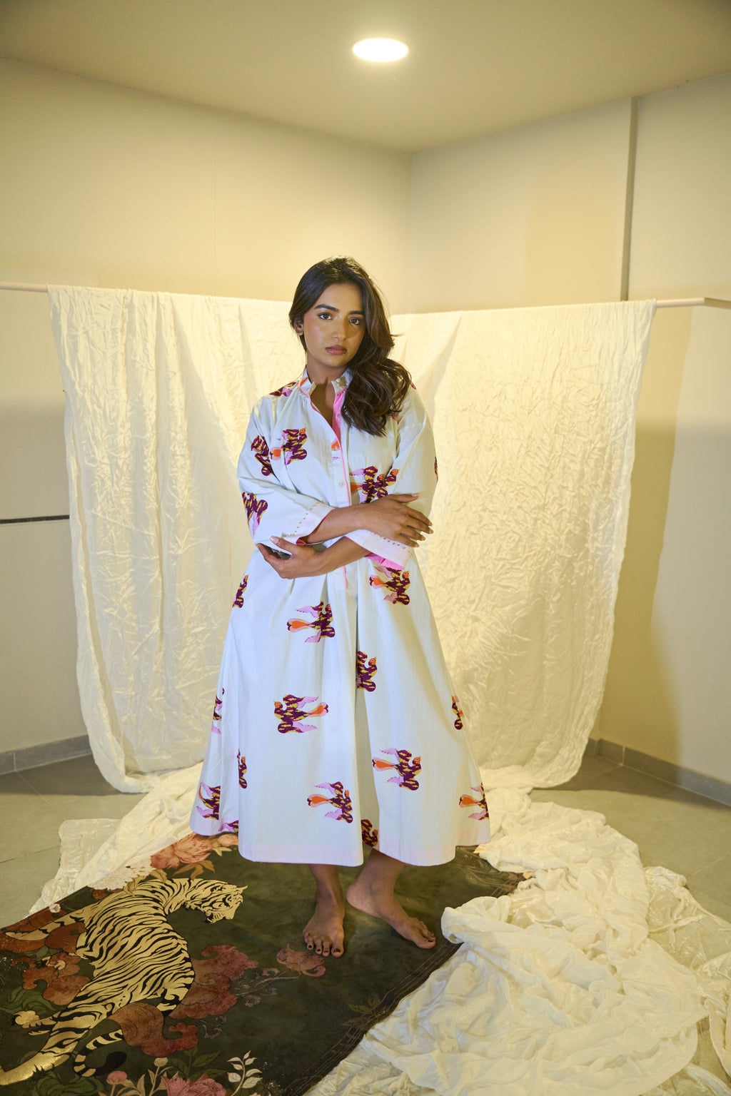 Cotton Beadwork Maxi Dress.