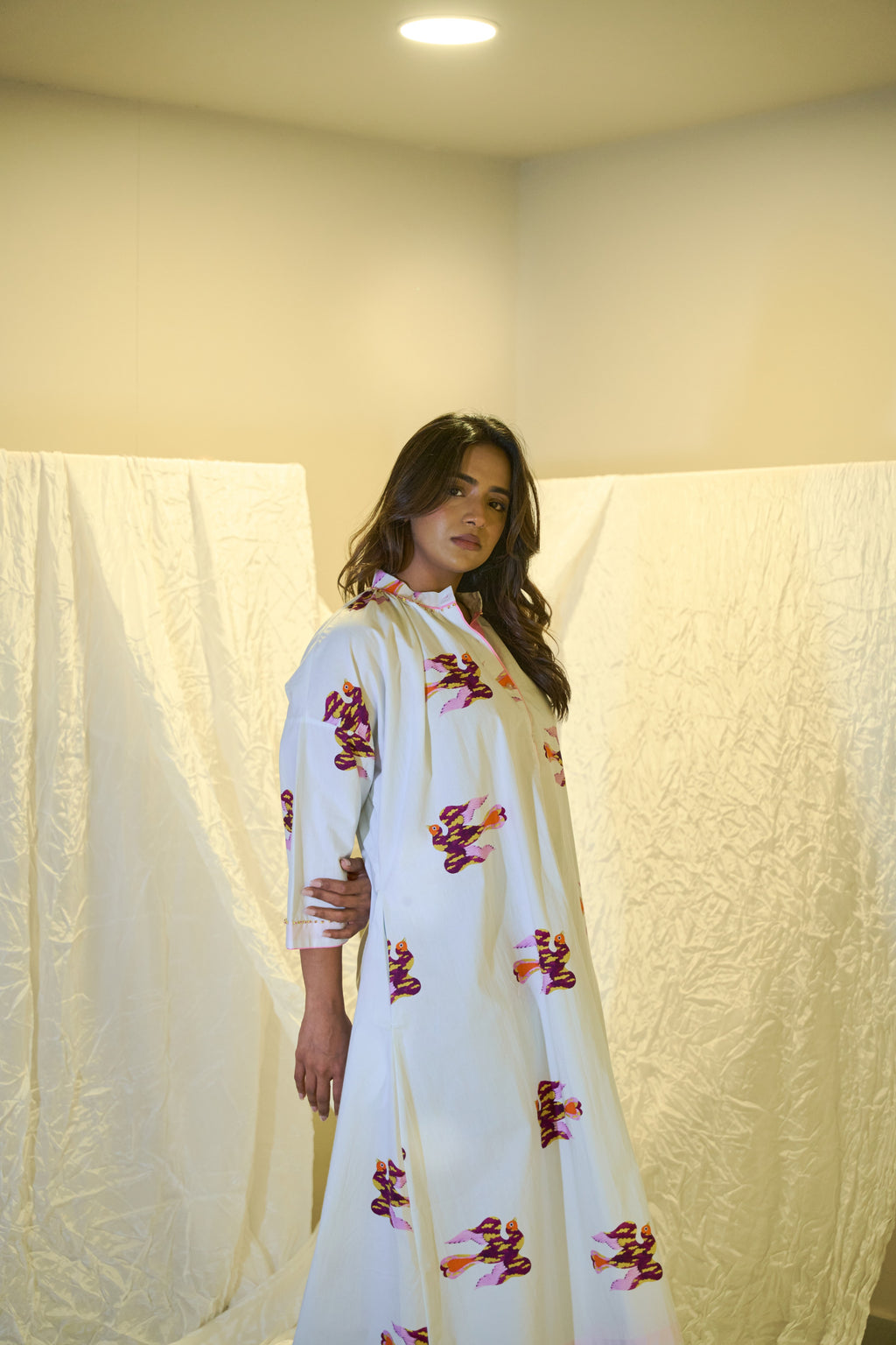 Cotton Beadwork Maxi Dress.