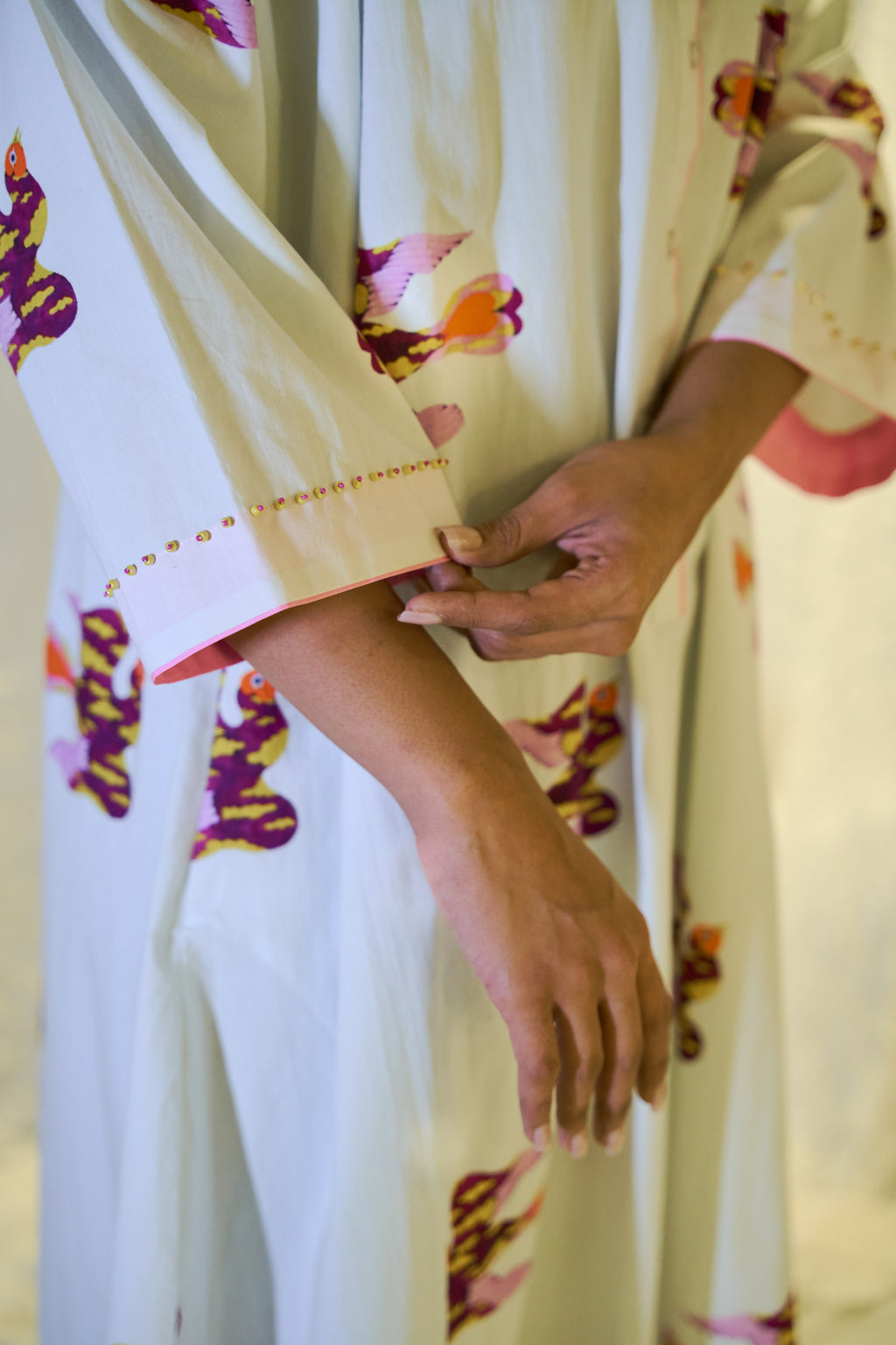 Cotton Beadwork Maxi Dress.