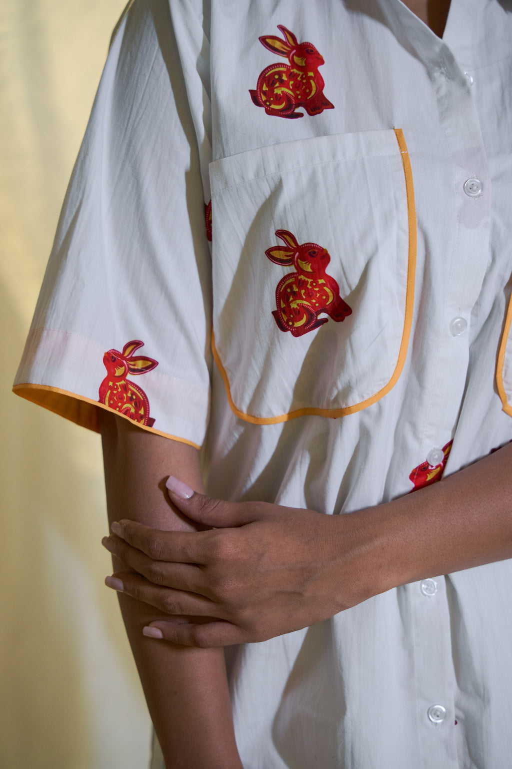 Rabbit Run Printed Cotton short Set