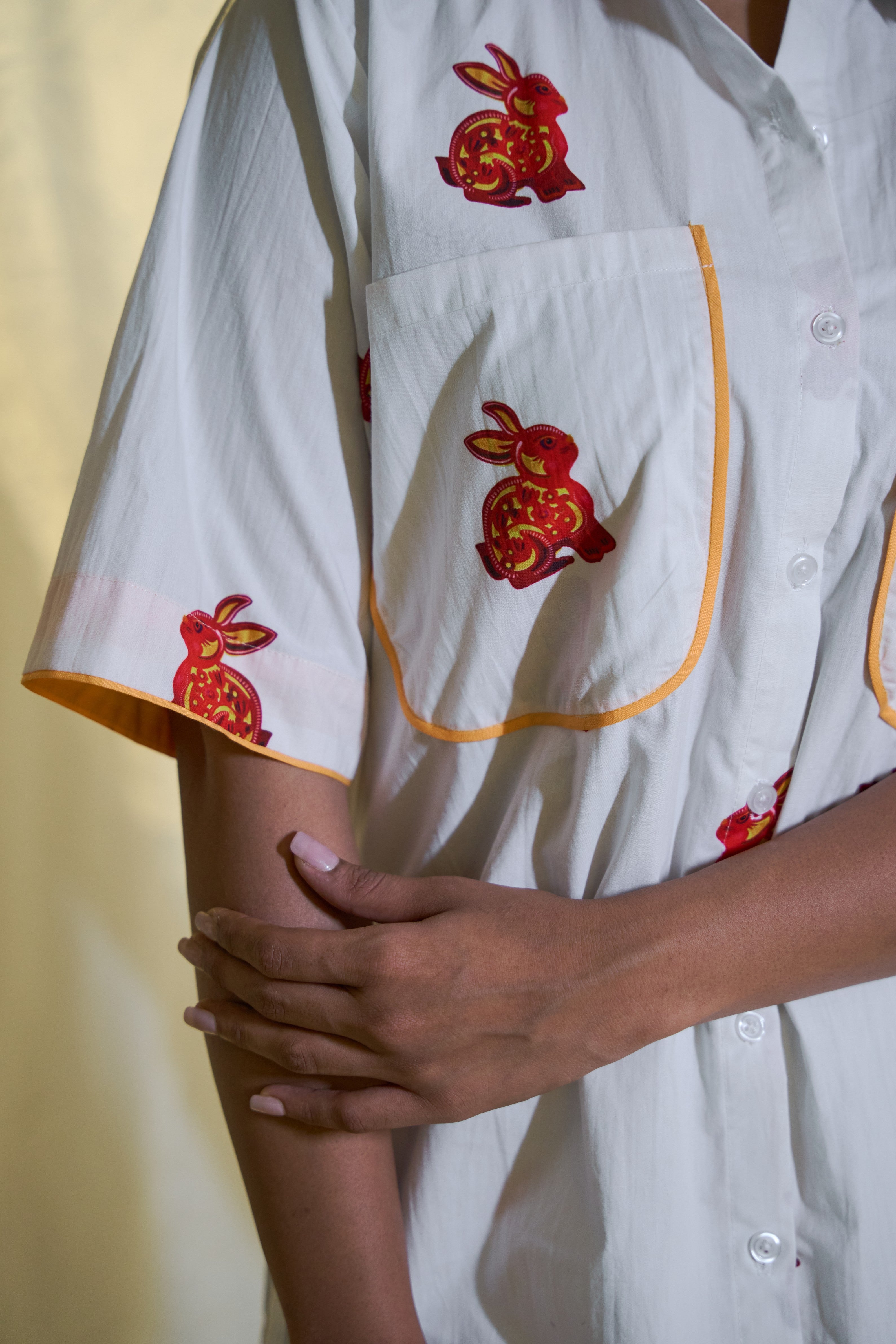 Rabbit Run Printed Cotton short Set