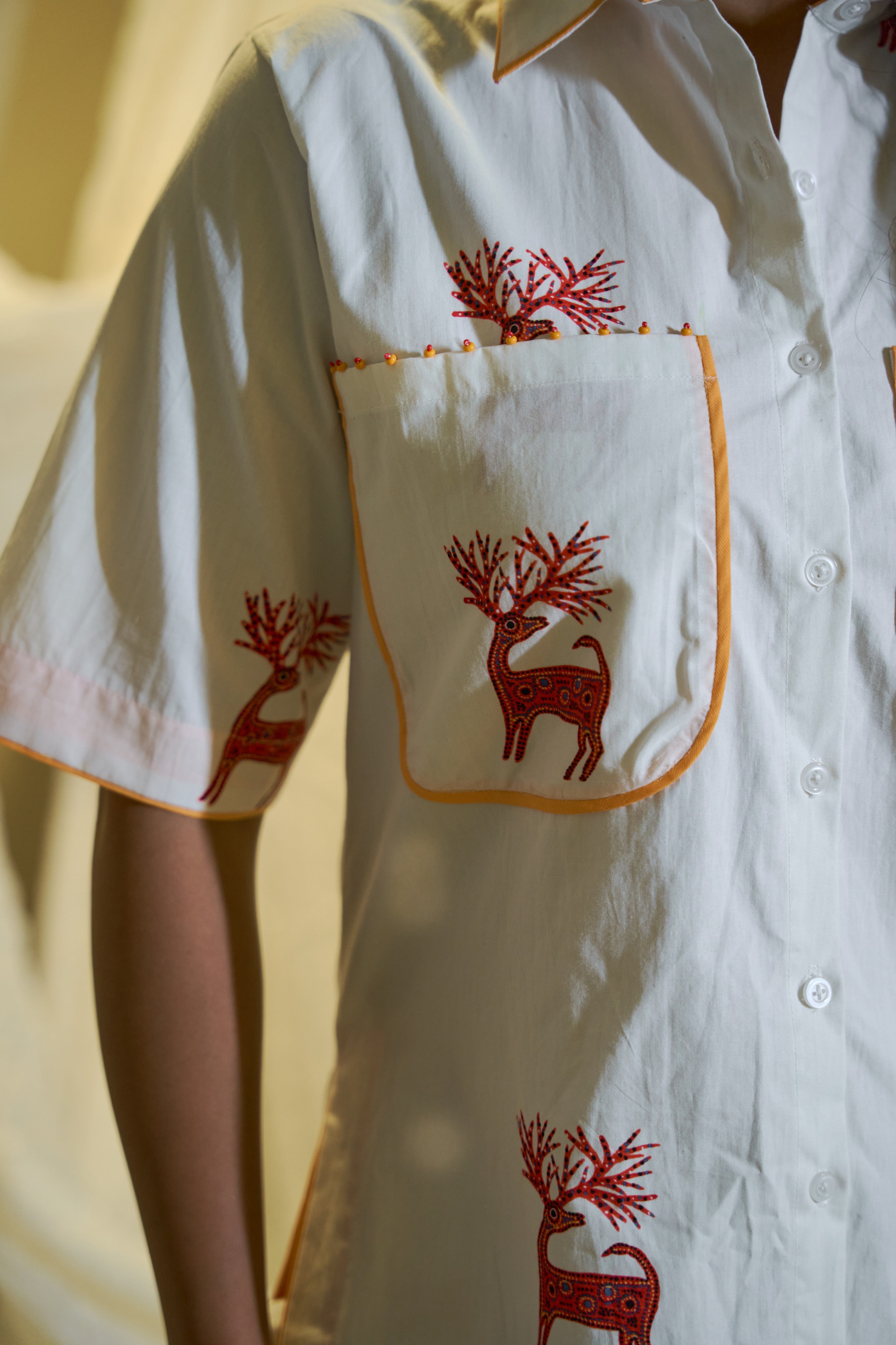 Forest Deer Printed Cotton Short set