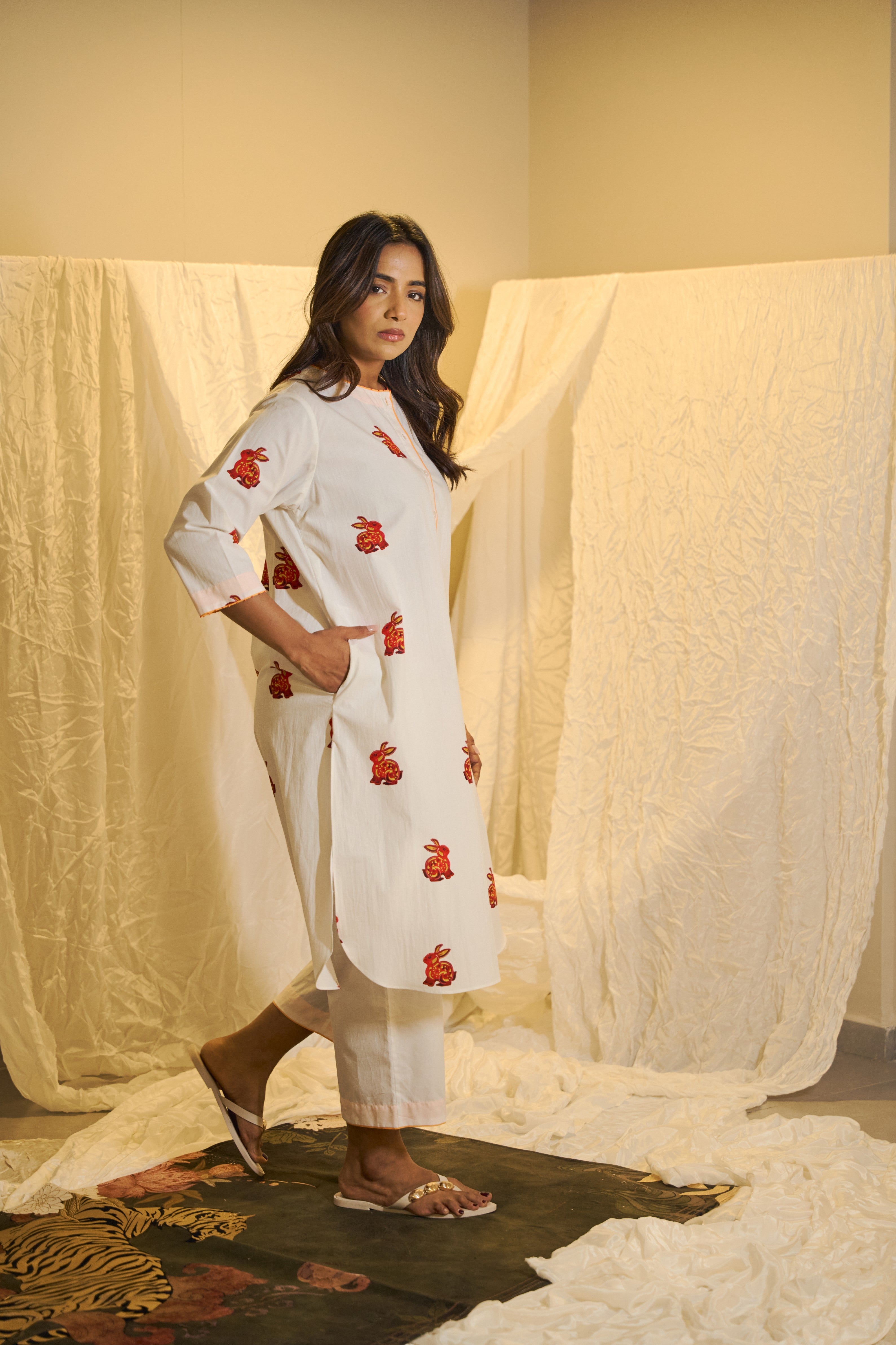 Printed Cotton Kurta Set