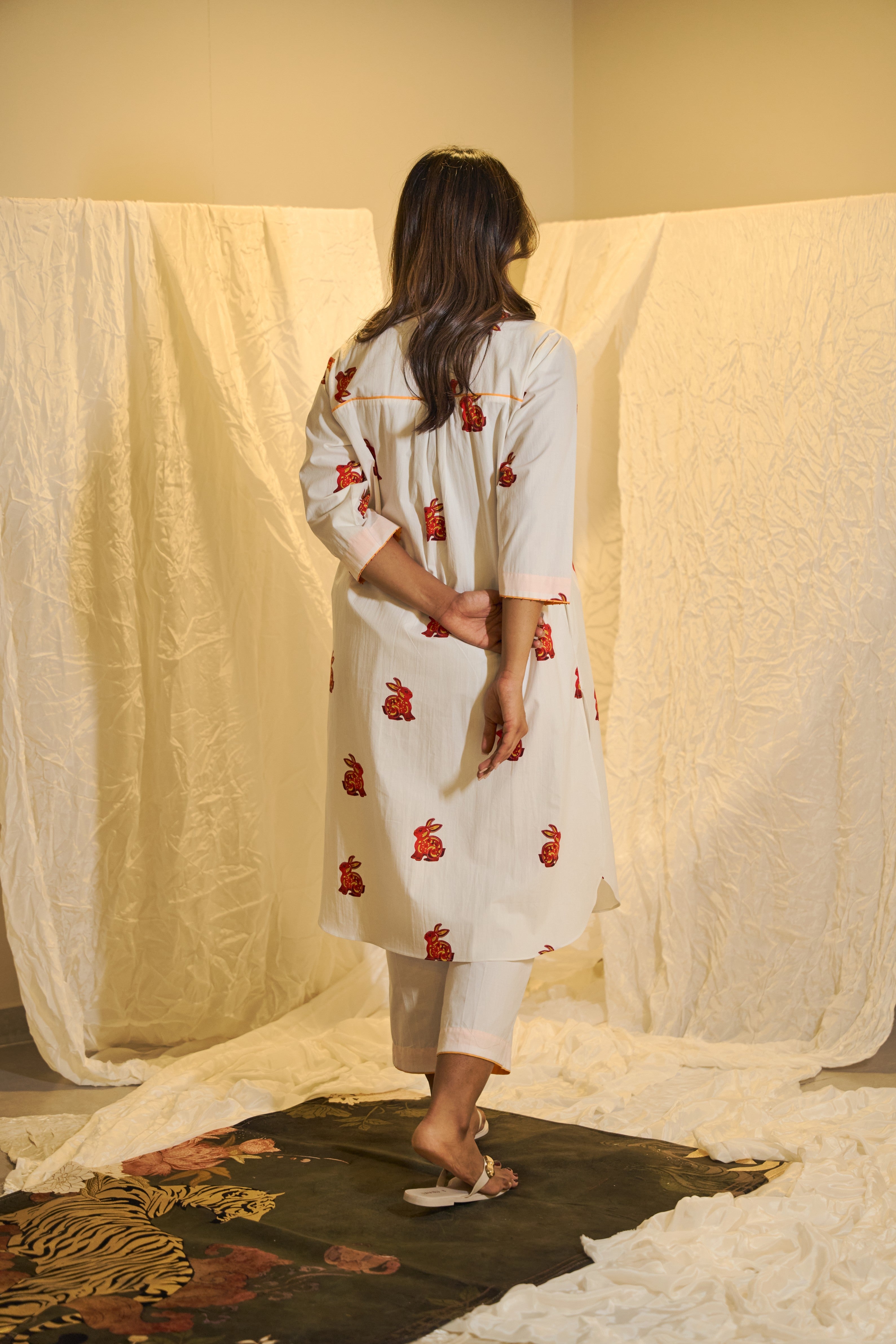 Printed Cotton Kurta Set